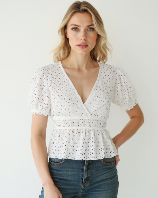 Tissu broderie anglaise